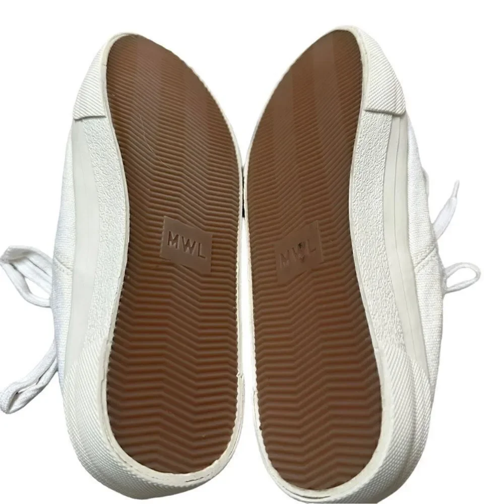 Madewell Sidewalk backless slide In white Sneakers size 6.5